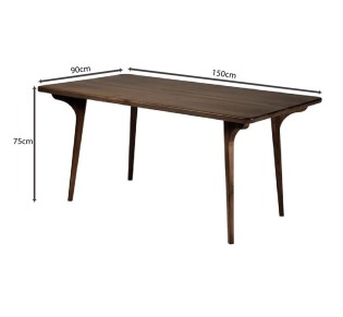 AVERY Τραπέζι Τραπεζαρίας 150x90cm / Απόχρωση Καρυδί