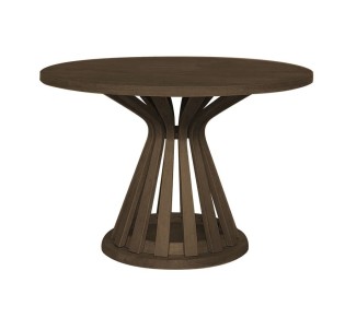 FABIO Τραπέζι Ροτόντα Τραπεζαρίας Ø120cm / MDF Απόχρωση Καρυδί
