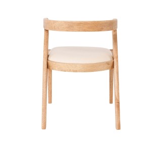 AVERY Chair Natural / Wood - Natural Colour & PU Cream