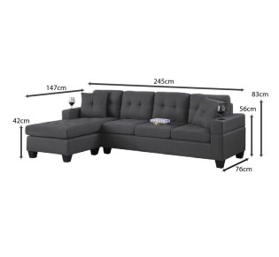 JORDAN Reversible Corner Sofa | e-epipla