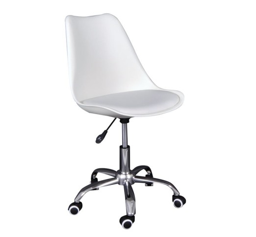 MARTIN-W Office Armchair - Assembled Cushion / PP & PU White