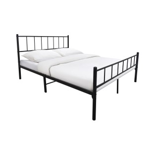 TIVO Κρεβάτι Διπλό για Στρώμα 150x200cm / Μέταλλο Βαφή Μαύρο 2