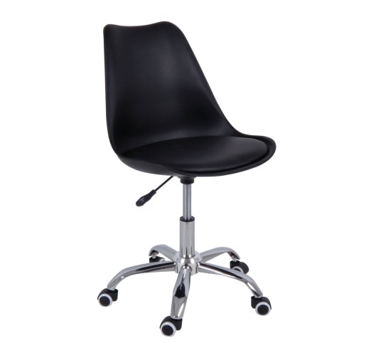 MARTIN-W Office Chair - Assembled Cushion / PP & PU Black