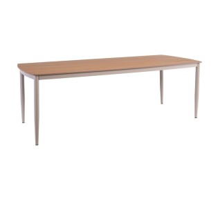 DENVER Table 220x97cm / ALU Beige - Polywood Natural