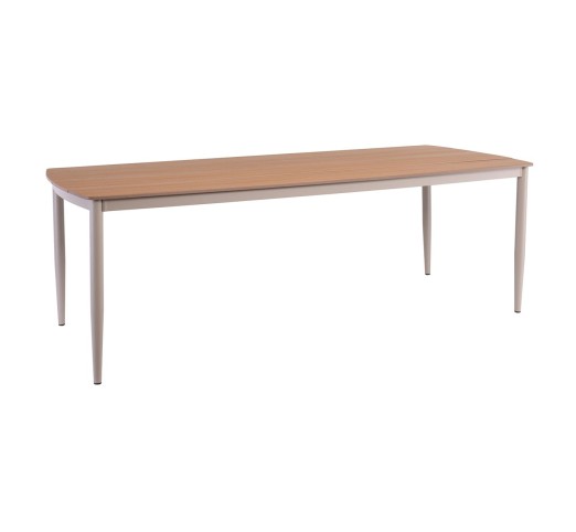 DENVER Table 220x97cm / ALU Beige - Polywood Natural