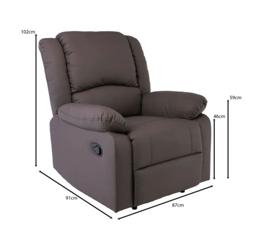 EVA Relax Armchair / PU Brown