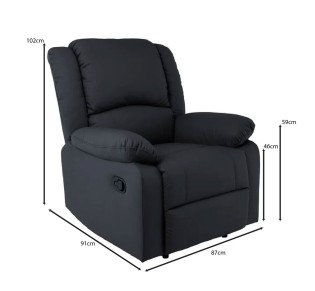 EVA Relax Armchair / PU Black