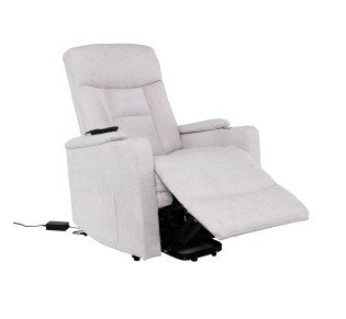 NANCY Lift - Relax Πολυθρόνα Σαλονιού Καθιστικού - Ηλεκτρική ανάκληση / Ύφασμα Ανοιχτό Γκρι