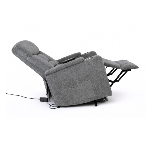 NANCY Lift-Relax Armchair - Electric Lift & Tilt / Fabric Dark Grey