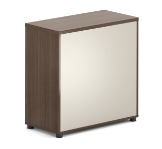 CONCEPT Ντουλάπι Γραφείου Χαμηλό Δίφυλλο 80x40x80cm / Απόχρωση Καρυδί - Μπεζ