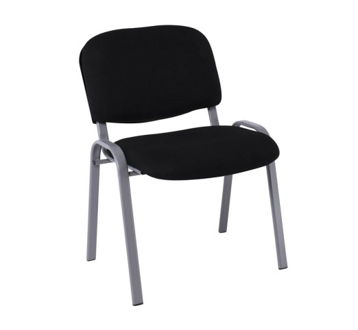 SIGMA Chair Stackable Office Visitor / Silver Frame - Fabric Black