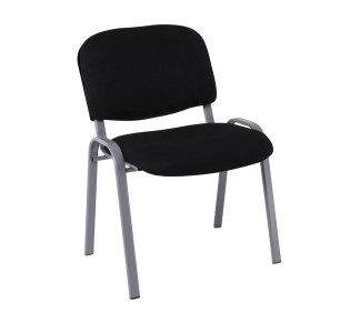SIGMA Chair Stackable Office Visitor / Silver Frame - Fabric Black 2