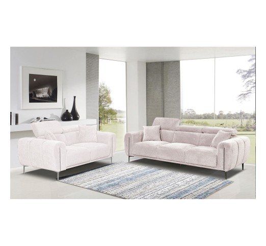 SEVILLE 3-Seater Sofa / Teddy Beige Fabric