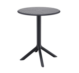 MODA-H Τραπέζι Κήπου - Βεράντας Ø60cm / PP & UV Protection - Απόχρωση Μαύρο 2