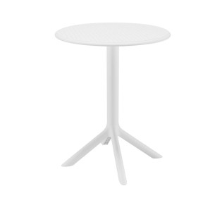MODA-H Τραπέζι Κήπου - Βεράντας Ø60cm / PP & UV Protection - Άσπρο