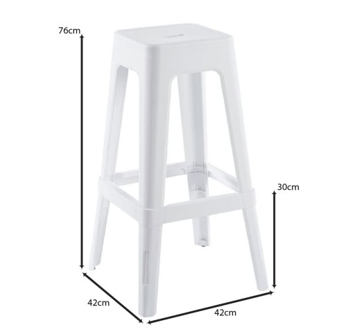 RELIX PP Bar Stool / White