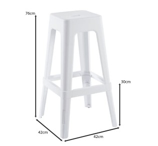 RELIX PP Bar Stool / White