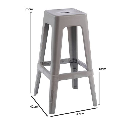 RELIX PP Bar Stool / Sand Beige