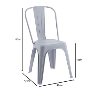 RELIX PP Chair Stackable / PP - Grey