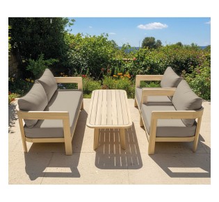 FLORIDA Living 4pcs Set / Acacia - Cushions Cappuccino