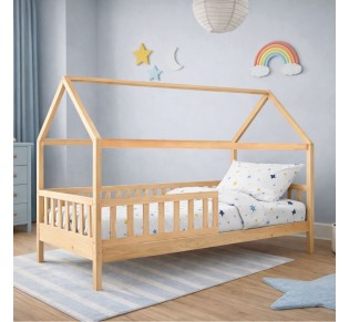 DREAM Montessori Παιδικό Κρεβάτι για Στρώμα 90x190cm / Ξύλο Πεύκου - Απόχρωση Φυσικό