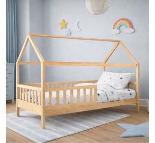 DREAM Montessori Παιδικό Κρεβάτι για Στρώμα 90x190cm / Ξύλο Πεύκου - Απόχρωση Φυσικό