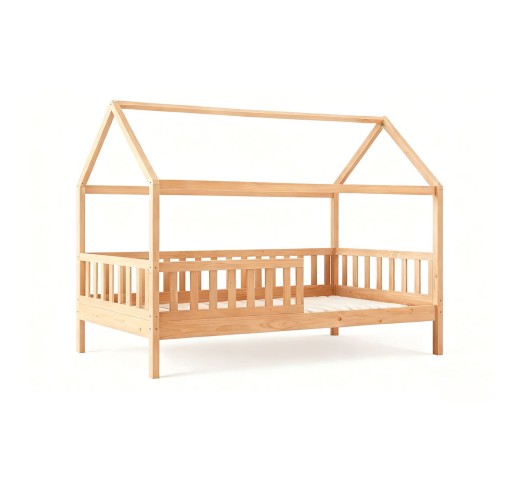 DREAM Montessori Παιδικό Κρεβάτι για Στρώμα 90x190cm / Ξύλο Πεύκου - Απόχρωση Φυσικό