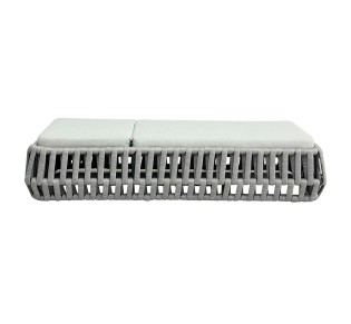MAJORCA Lounger / ALU - Olefin Rope Grey - Cushion Light Grey