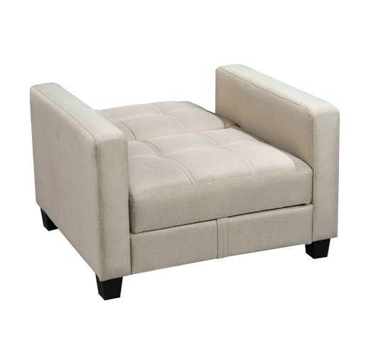 KELSO Armchair - Bed with Storage / Fabric Cappuccino