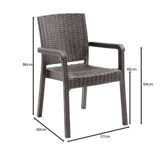 LORA Pro Armchair / PP - UV Brown