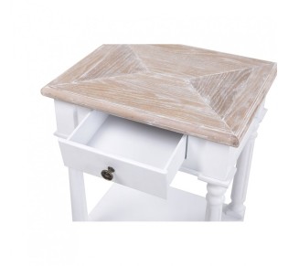 HISTORY NIGHTSTAND WHITE NATURAL 46x37xH67cm