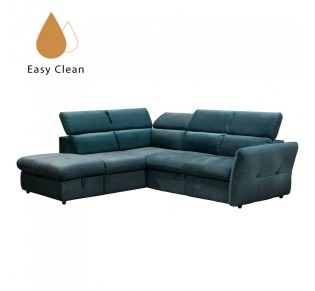 MONSERAT SOFA BED CORNER LEFT PETROL 254x224x90cm