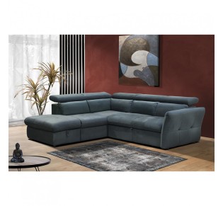 MONSERAT SOFA BED CORNER LEFT PETROL 254x224x90cm