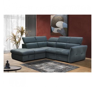 MONSERAT SOFA BED CORNER LEFT PETROL 254x224x90cm