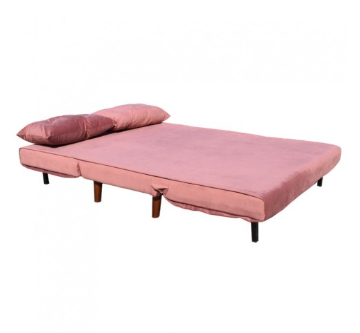 FALCON SOFA BED 2SEAT FOLDING FABRIC DUSTY PINK E1 PRC