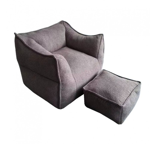 SPONGE ΠΟΛΥΘΡΟΝΑ SET ΓΚΡΙ ΣΚΟΥΡΟ 95x102xH73cm