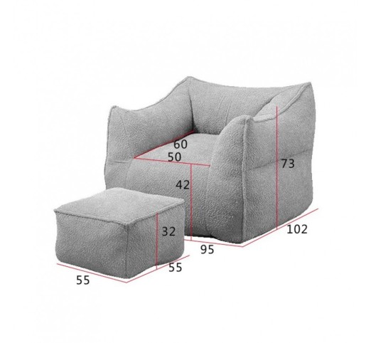 SPONGE ΠΟΛΥΘΡΟΝΑ SET BEIGE 95x102xH73cm