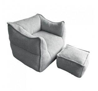 SPONGE ARMCHAIR SET GREY SILVER 95x102xH73cm