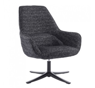 TIFFANY ARMCHAIR SWIVEL BLACK WITH PATTERN 80x75xH90cm