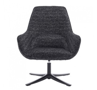 TIFFANY ARMCHAIR SWIVEL BLACK WITH PATTERN 80x75xH90cm 2