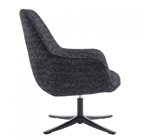 TIFFANY ARMCHAIR SWIVEL BLACK WITH PATTERN 80x75xH90cm