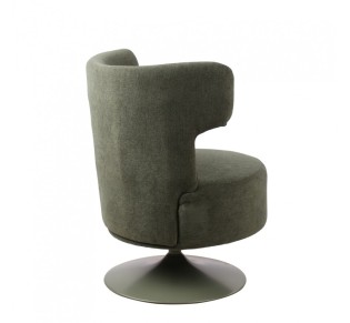 CANVAS ARMCHAIR SWIVEL GREEN 72x68xH86cm