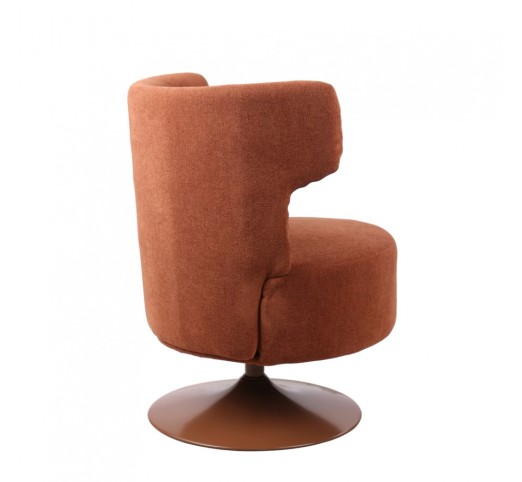 CANVAS ARMCHAIR SWIVEL ORANGE 72x68xH86cm