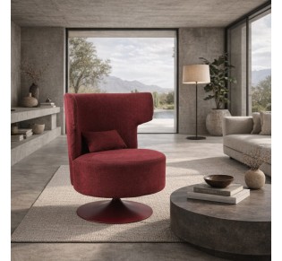 CANVAS ΠΟΛΥΘΡΟΝΑ ΠΕΡΙΣΤΡΕΦΟΜΕΝΗ BORDEAUX 72x68xH86cm