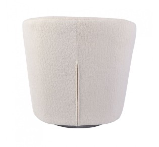 CELINE ARMCHAIR SWIVEL WHITE WALNUT 74x73xH72cm