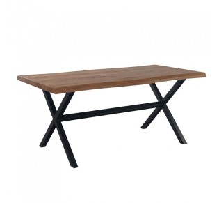 BRICK TABLE WALNUT BLACK 180x90xH75cm