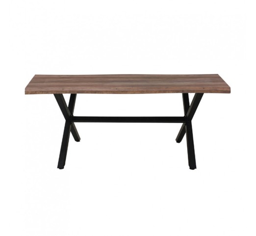 BRICK TABLE WALNUT BLACK 180x90xH75cm