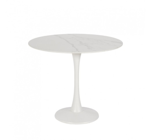 SNOW TABLE ROUND TABLE WHITE 90x90x75cm
