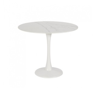 SNOW TABLE ROUND TABLE WHITE 90x90x75cm