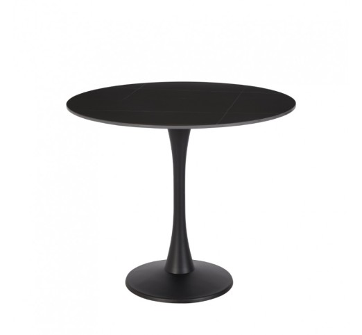VOLCANO TABLE ROUND TABLE BLACK 90x90xH75cm